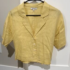 Madewell Light Yellow Button-Down Shirt